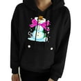 thumbnail image 4 of qucoqpe Womens Christmas Hooded Sweatshirt with Pocket Long Sleeve Oversized Pullover Hoodies for Women, 4 of 6