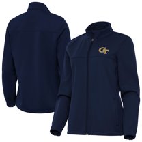 Women's Antigua Navy Georgia Tech Yellow Jackets Links 2 Golf Full-Zip Jacket