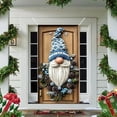 thumbnail image 4 of SLYNSHome Christmas Door Covers Decorations Xmas Blue Gnome Backdrop Banner Backdrop for Holiday New Year Party Supplies, 4 of 7