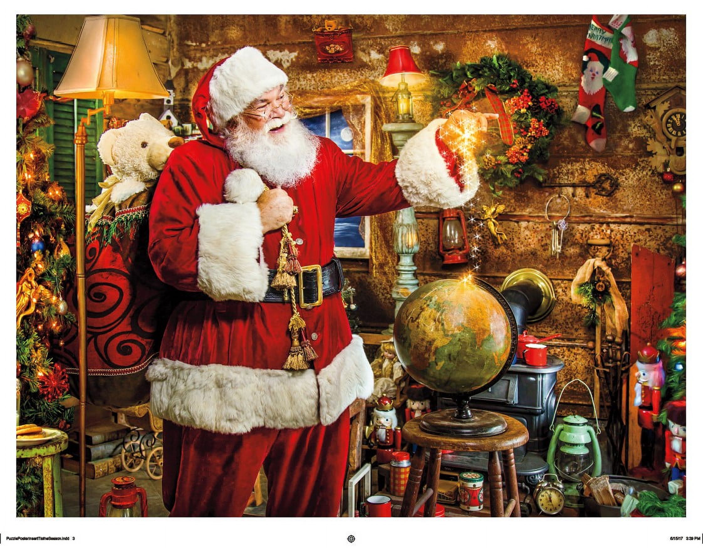 Ceaco - Holiday - 'Tis the Season - Santa Lodge - 550 Piece Interlocking Jigsaw Puzzle