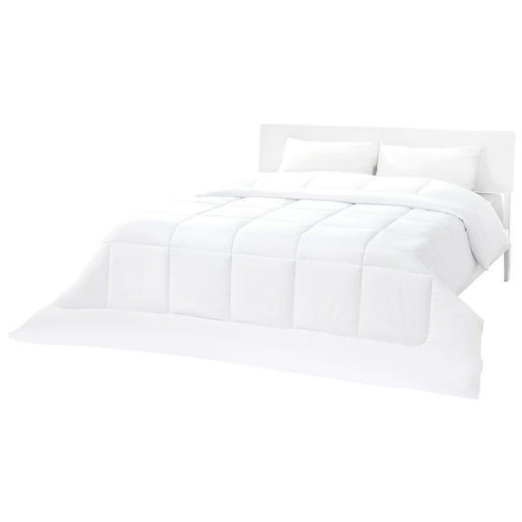 VEVOR Comforter Duvet Insert, 88 x 88 in, Queen Size Down Alternative Comforter, Quilted All Season Duvet with 4 Tabs, Soft & Machine Washable, Box Stitched Bedding for Home Hotel, Women/Men, White