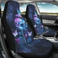 thumbnail image 3 of Yuyamidu Colorful Rose Butterfly Car Seat Covers Full Set of 2 Pcs Galaxy Auto Front Seat Covers Waterproof Vehicle Interior Accessories, 3 of 7