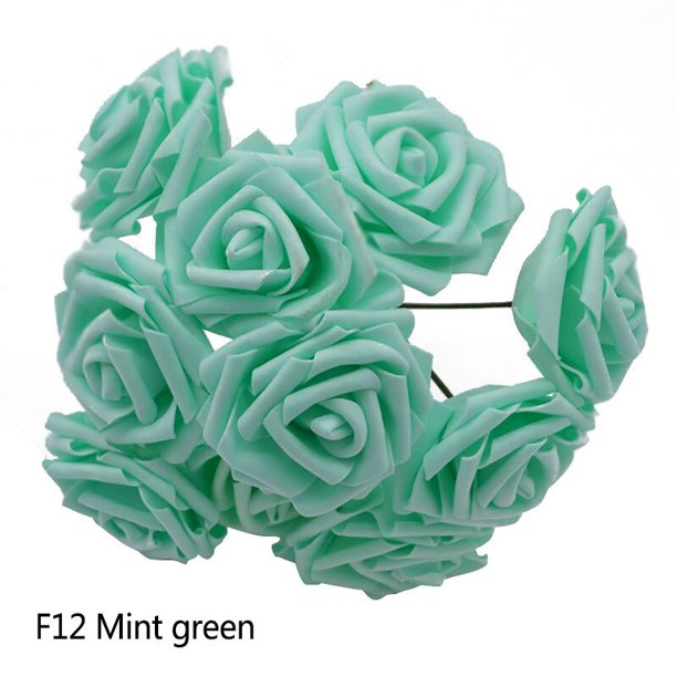 10/20/30 cabezas 8CM nuevas flores artificiales de espuma PE rosas ramo de novia flores para el hogar decoraciones de boda Scrapbooking DIY flor Tan Jianjun unisex