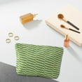 thumbnail image 4 of Usupdd Woolen Knitted Bag Striped Color-blocked (Green), Woolen Knitted Bag Striped Color-blocked Cosmetic Bag Pattern Cosmetic Bag Portable Cosmetic Bag Ins-style Pencil Case, 4 of 7