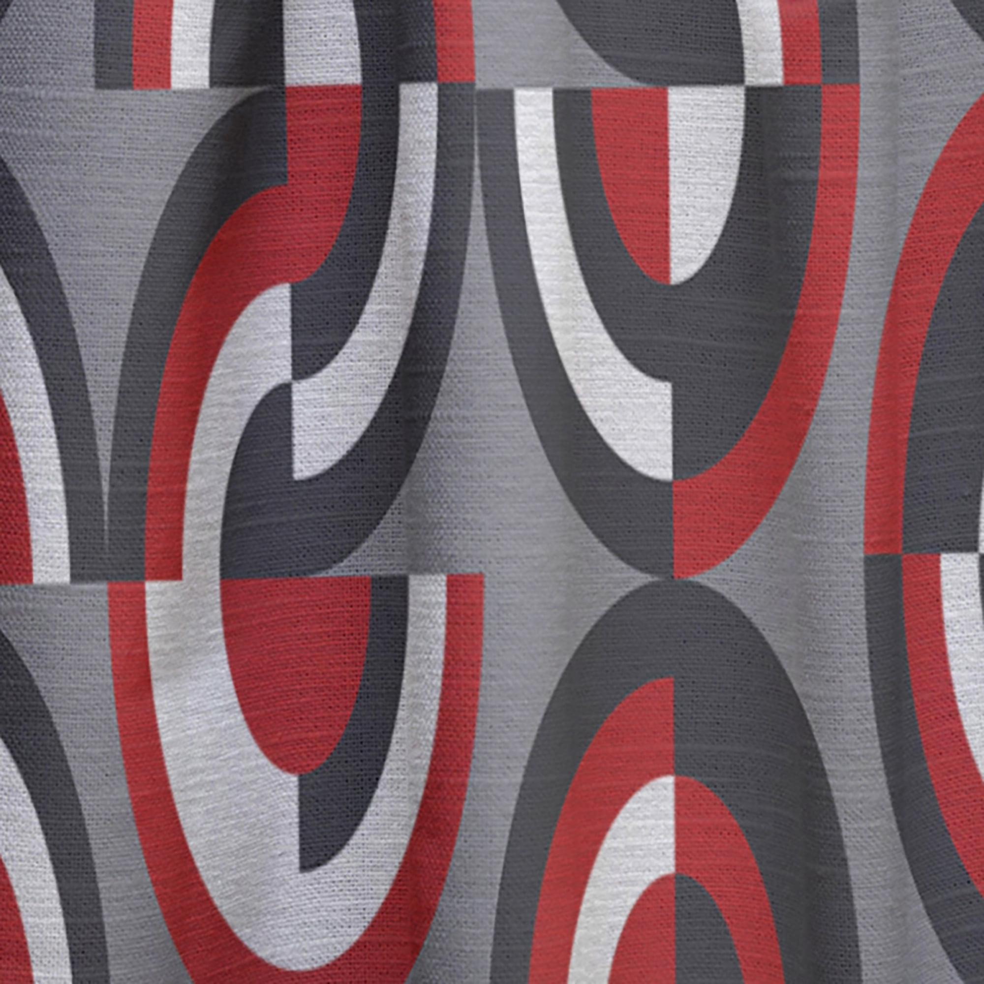 Designart 'Circular Retro Pattern Geometrical' Mid-Century Modern Curtain Panel