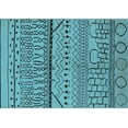 thumbnail image 1 of Ahgly Company Indoor Rectangle Solid Light Blue Modern Area Rugs, 2' x 4', 1 of 4
