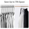 thumbnail image 5 of EasyPAG Black Velvet Stackable Hangers 50 Pack Non Slip Felt Hanger with 360°Swivel Hook, Ultra Thin and Space Saving Flocked Hangers for Suits, Shirts, Coats, 5 of 7