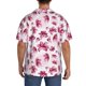thumbnail image 3 of Balery Lilies Flowers Camisa Casual de Manga Corta con Botones para Hombre, Texturizada, Estilo Cubano, para Playa, Verano-Small, 3 of 5