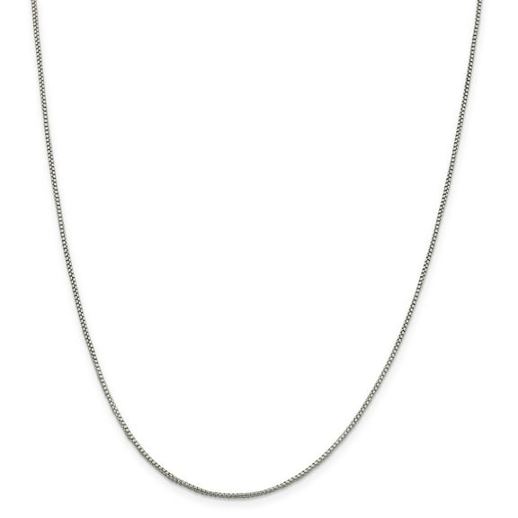 925 Sterling Silver 1.25mm Round Box Chain; 18 inch; for Adults and Teens; for Women and Men