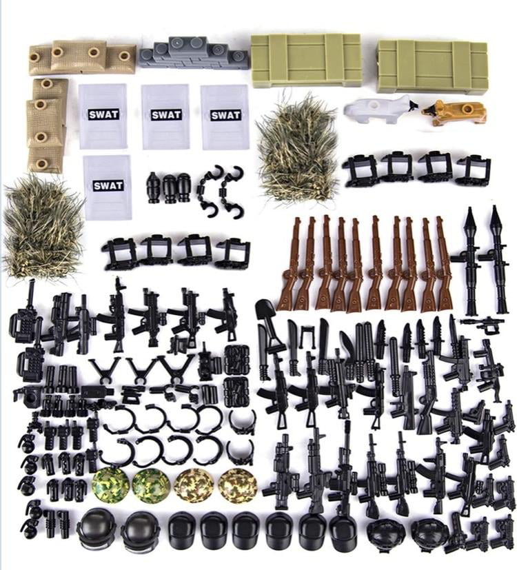 LEGO Guns M4-SBR Assault Rifle SWAT Lot of 15 Modern Military Weapon Pack