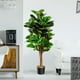 thumbnail image 4 of Árbol Ficus Lyrata Artificial Costway 1,2 m Con Macetero de Flores PP Suave Verde, 4 of 10