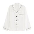thumbnail image 5 of Women's Silk Satin Pajama Set 2Pcs long sleeve Bridal Bridesmaid PJs Sleepwear, 5 of 7