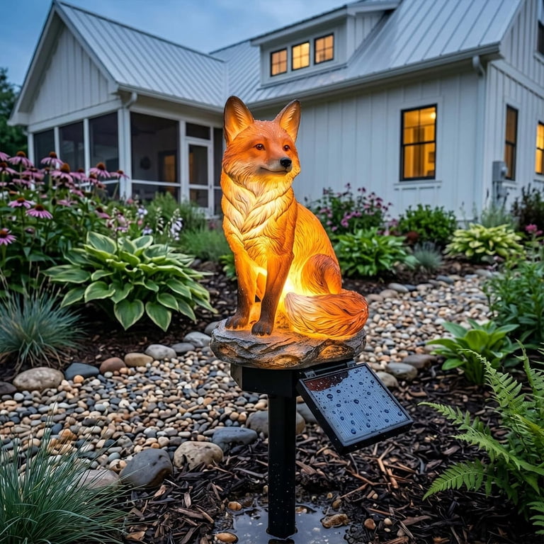 Red Fox Waterproof Solar Powered Garden Landscape Stake Light