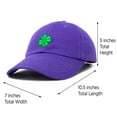 thumbnail image 4 of DALIX Four Leaf Clover Hat Baseball Cap St. Patrick's Day Cotton Caps Purple, 4 of 7