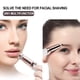 thumbnail image 3 of Recortador de cejas eléctrico 2 en 1, recortador de cejas para mujeres, batería/USB, afeitadora, instrumento de depilación facial, 3 of 4