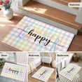 thumbnail image 5 of Entryway Rug 2'x3', Easter Small Rug for Kitchen Bathroom Door Mat Indoor Entrance, Colorful Checkered Plaid Spring Gingham Textured Non-Slip Area Rugs Floor Mats Carpet Front Door Rugs, 5 of 8