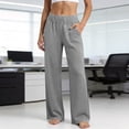 thumbnail image 2 of Yifymode Women's Wide Leg Yoga Dress Pants Soft Comfy Casual Sweatpants with Pockets Petite/Regular/Tall, 2 of 6