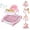 Full Pink, variant on 5 in 1 Baby Walker (Walk,Jumper,Rocking,Push,Bouncer) for Boys Girls,Foldable,Music & Light,Height Adjustable,Wheels for Infant Babies,Black