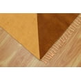 thumbnail image 6 of Casavani Handmade Brown Cotton Dhurrie Square Dining Room Carpets Home Decor Kilim 7x7 feet, 6 of 7