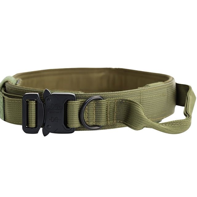 Collar táctico para perros, collar de entrenamiento ajustable de nailon para perros medianos y grandes.