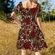 thumbnail image 5 of Vestido con estampado de leopardo y rosas, vestido de verano con falda para mujer, 5 of 7