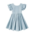thumbnail image 2 of Vestido Dutebare para niñas pequeñas, algodón y lino, con volantes 90, 2 of 6