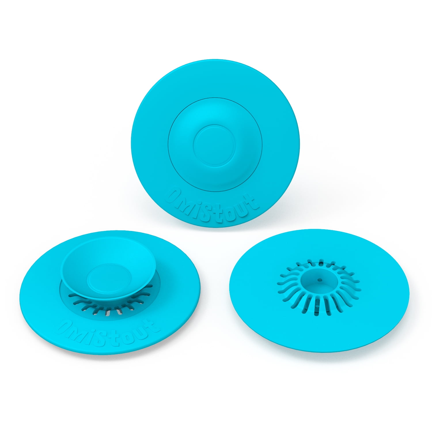 Hair Catcher & Drain Stopper, 2 in 1 Sink Drain Cover, Flex Silicone