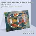 thumbnail image 3 of Yayeee Toggle Light Switch Wall Plate 2-Gang 4.56"x4.48" Decorative Outlet Cover, Green Goldfish, 3 of 7