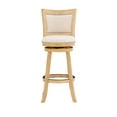 thumbnail image 3 of Linon Tredwell Round 31" Mid Back Swivel Bar Stool, Light Driftwood/Beige, 3 of 7