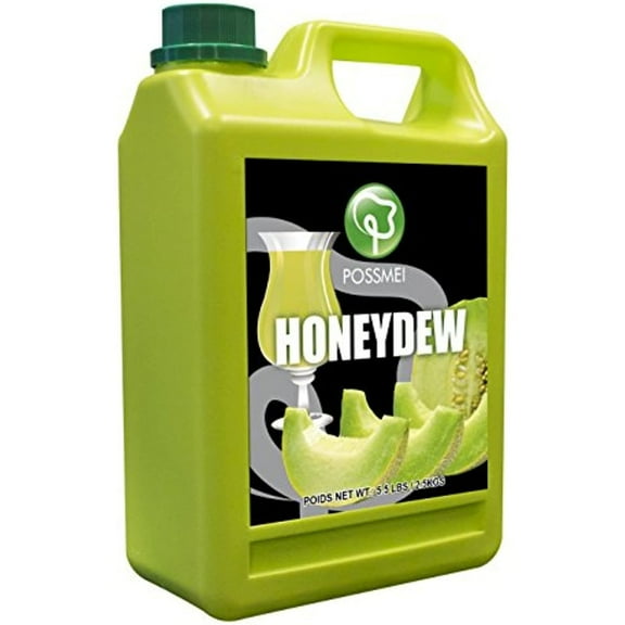 Possmei Honeydew Flavored Bubble Tea Syrup - 5.5 lbs - Imported from Taiwan - Perfect for Enhancing Drink Flavors