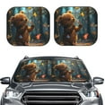 thumbnail image 2 of Yiaed Cute Butterfly Bear Print Car Front Windshield Sun Shade,Foldable Anti-UV Car Sunshade for Front Window for Most Vehicles-Large, 2 of 5