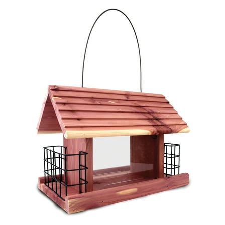 Pennington Red Cedar Snack Shack Wild Bird Feeder, 3.75 lb. Capacity