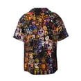 thumbnail image 6 of Lsque Five Nights At Freddy'S print Men's Cuban Collar Short Sleeve Shirt Summer Beachwear Casual Button Down Fashionable Vacation Leisure Shirt-Medium, 6 of 7