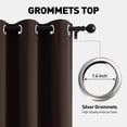 thumbnail image 6 of Brown Blackout Curtains 52 x 84 inch, Thermal Insulated Black Curtains Set of 2 Panels, Noise Reduce Room Darkening Drapes for Bedroom, Living Room, Privacy Protection & Energy Saving, 6 of 7