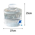 thumbnail image 4 of Contenedor de agua potable, almacenamiento de agua de emergencia, portátil, transparente, duradero con asa para conducción de automóviles, patio 7.5L con Grifo, 4 of 8