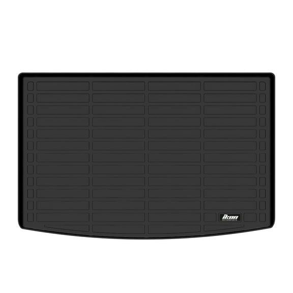 Ikon Motorsports 3D TPE Trunk Mat Compatible with 2021-2025 Chevrolet Suburban & GMC Yukon XL & Cadillac Escalade ESV Custom Fit All Weather Heavy Duty Rear Cargo Liner Protector Black