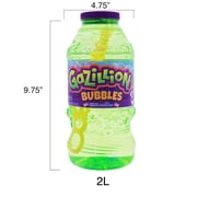 Gazillion Bubbles ، Original Bubble Solution 2L - إنشاء فقاعات مع تركيبة متميزة و 7 في 1 Bubble Wand - غير سامة وآمنة