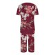 thumbnail image 5 of Conjunto de Ropa de Estar para Mujer, Blusa de Manga Corta de Impresión de Moda Y Pantalones Cortos con Cintura Elástica Hecha de Poliéster, Pantalones de Cintura Elástica para Mujeres, 5 of 6