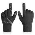 thumbnail image 1 of Cateissary Guantes completos tejidos para bicicletas para hombre y mujer, guantes cálidos para pantalla táctil, antideslizantes, de silicona, térmicos, Suministros térmicos Negro Cateissary HA070838-02, 1 of 6
