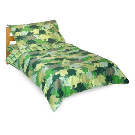 Dinosaur Camouflage 4-Piece Toddler Bedding Set