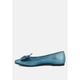 thumbnail image 4 of PIE-TRIBE Metallic Bow Ballerinas in Blue, 4 of 6