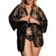 thumbnail image 1 of Lencería de tamaño más, vea a través de la túnica de encaje y la T-Back Rosegal Pijamas y Batas Tallas Grandes, 1 of 2