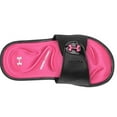 thumbnail image 5 of Under Armour Girls Ignite IX Slide Sandal, Black (002)/White, 3 M US Little Kid, 5 of 5
