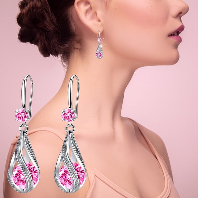 Boucles d'Oreilles Pendantes Rondes en Acier Inoxydable pour Femmes Bijoux Élégants