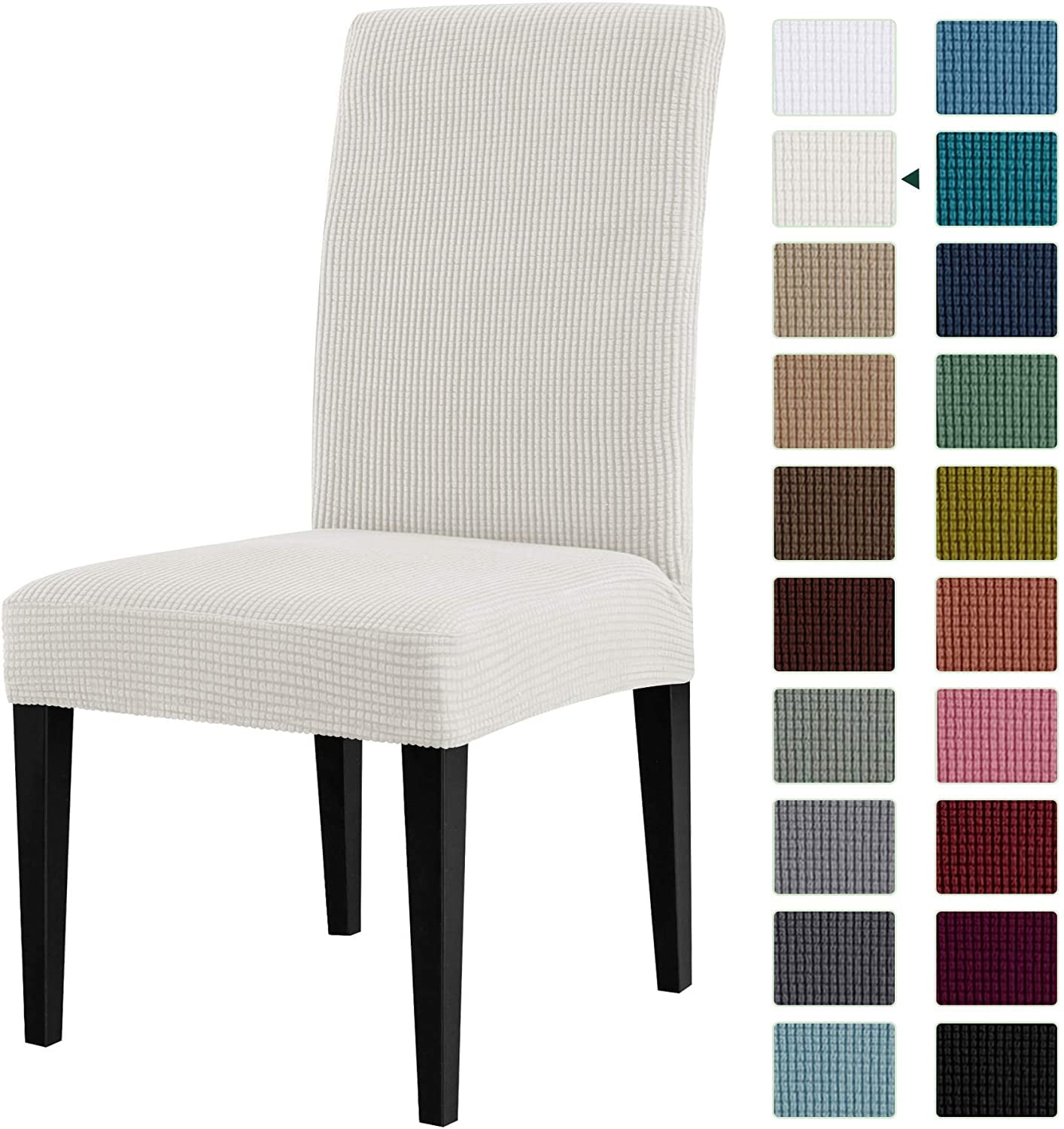 Details about   1/4/6PC Chair Covers Dining Room Jacquard Stretch Slipcover Seat Cover Protector 