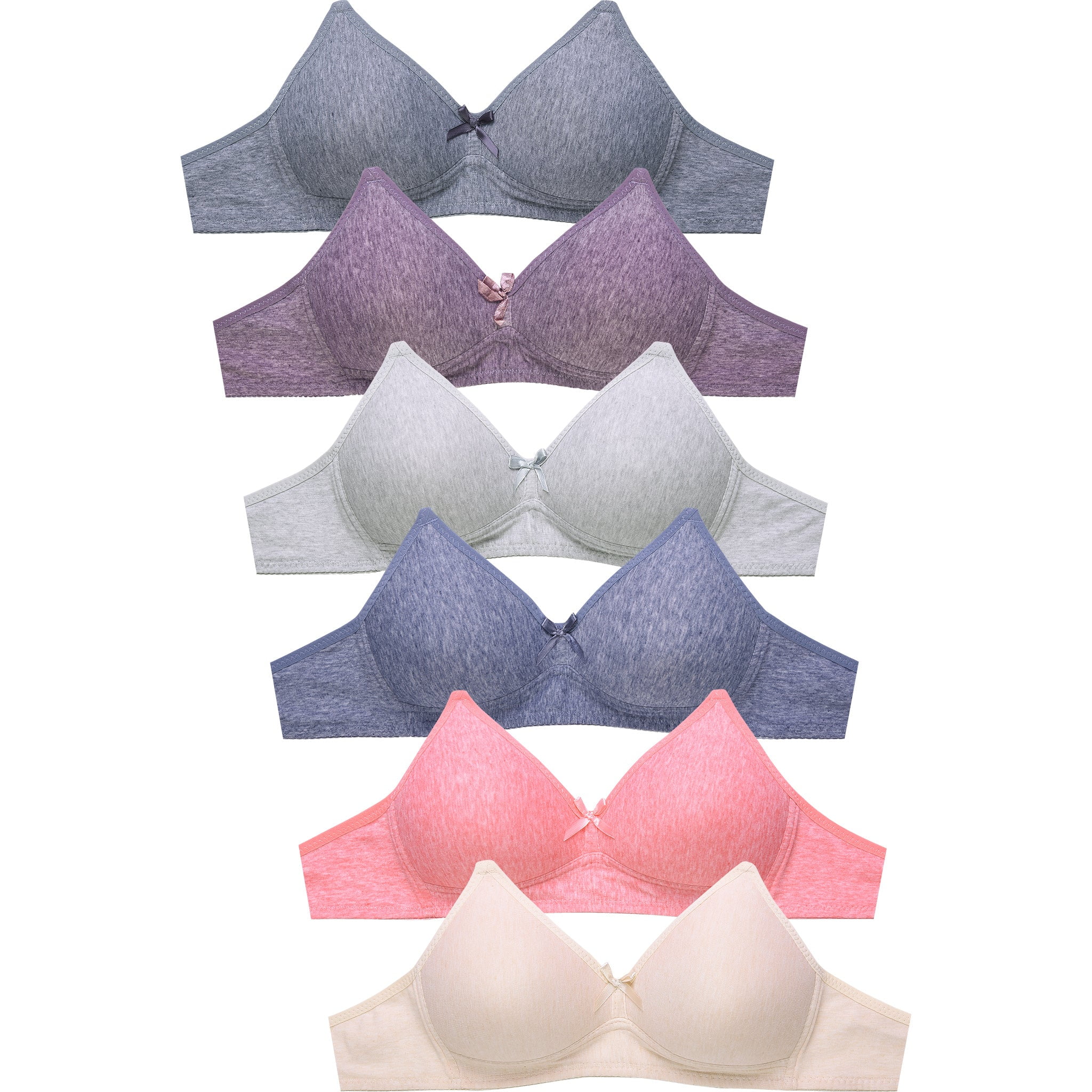 247 Frenzy Women's Essentials Sofra PACK OF 6 Full Coverage WireFree