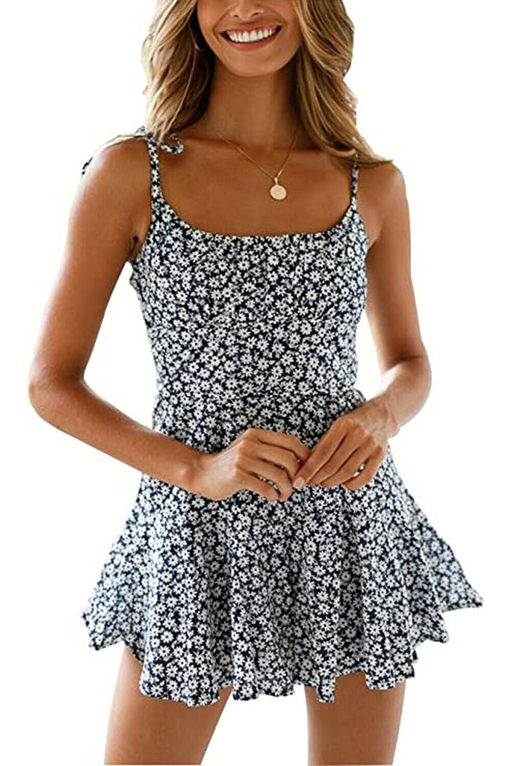 Multitrust Women Spaghetti Strap Floral Mini Dress Casual Summer Holiday  Sundress - Walmart.com