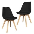 thumbnail image 1 of 2 Sillas Eames Big Room Acolchadas para Comedor con Patas de Madera negro, 1 of 9