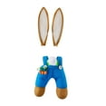 thumbnail image 2 of Corona de conejo de Pascua con forma de cola, adorno de Pascua, peluche corto para puerta de entrada Azul, 2 of 9