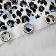 thumbnail image 4 of Feelyou Grey Leopard Print Curtains Pack of 2 (42x84 Each), Retro Stars Curtains Blackout, 4 of 6